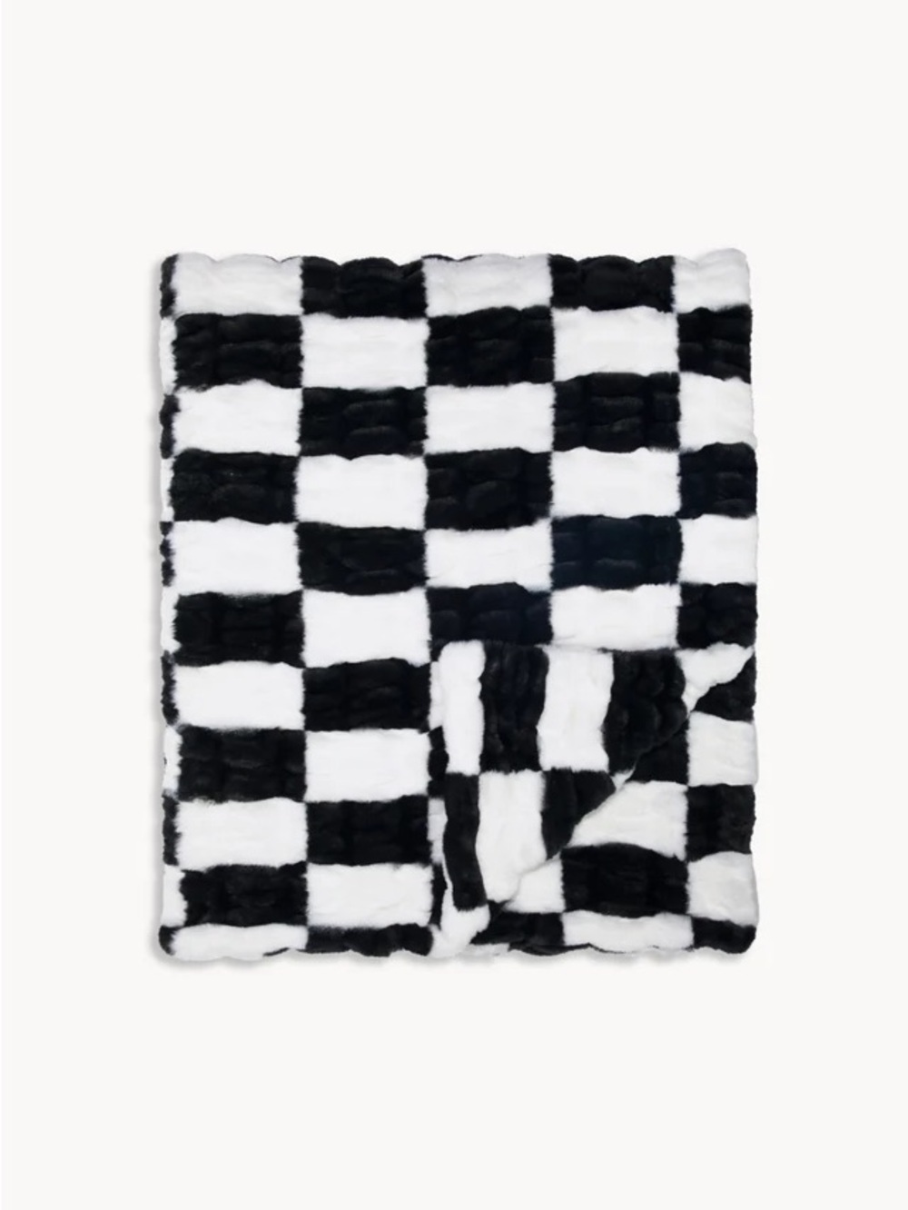 New with tags on! Unopened LOLA blanket, size medium! Black and white check